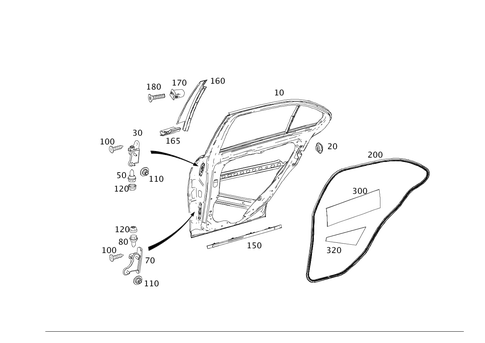 Rear Doors for 2008 Mercedes-Benz C350 #0