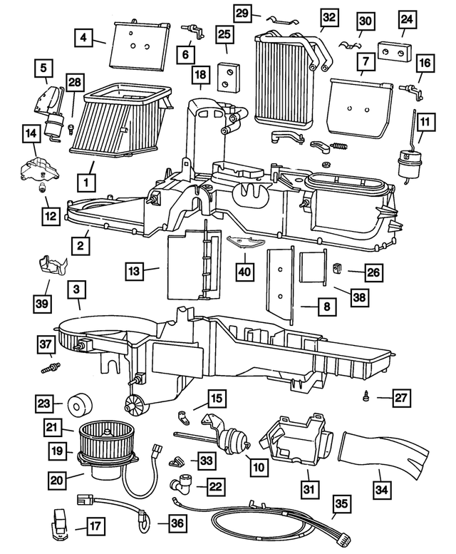 5012534AC - Air Conditioning &amp; Heater: Air Conditioning Evaporator for Mopar Image