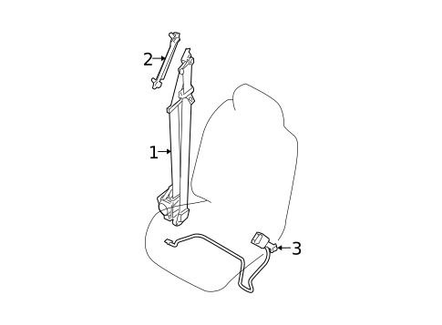 Seat Belt for 2008 Nissan Quest #2
