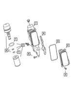 68033097AA - 3.5L Gas; Engine: Oil Cooler for Mopar Image