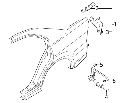 Quarter Panel & Components for 2003 Mitsubishi Galant #0