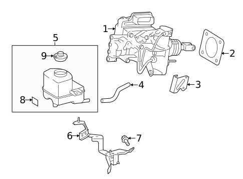 Master Cylinder - Components On Dash Panel for 2014 Toyota Prius C #0