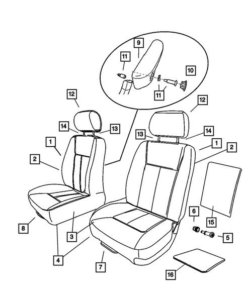 Front Seats and Attaching Parts for 2006 Dodge Dakota #1