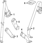 26522483 - : Center Buckle for GMC: Acadia Image