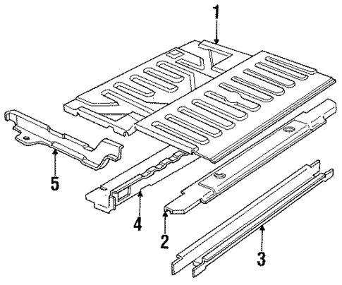 Rear Floor & Rails for 1986 Ford Bronco II #0