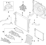 254L4T1100 - Cooling System: Hoses for Hyundai Image