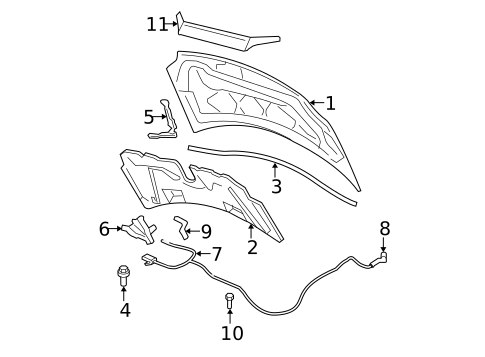 Exterior Trim - Hood for 2005 Ford Freestar #0