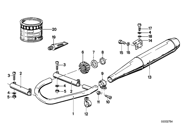 18211336553 - : Muffler Clamp for BMW-Motorrad Image