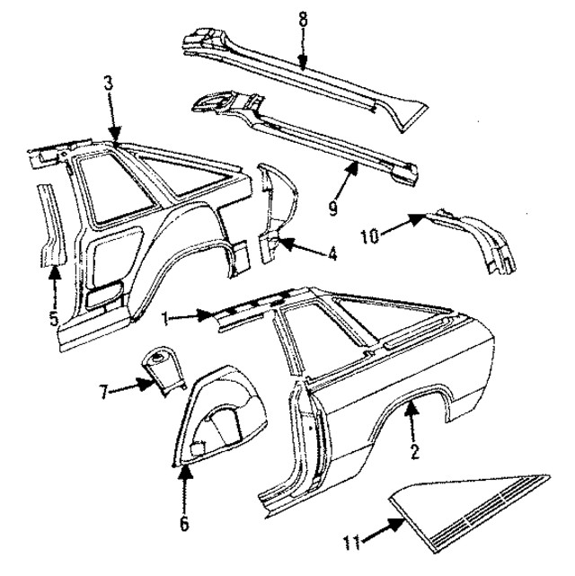 4314154 - Body: Quarter Panel for Mopar Image