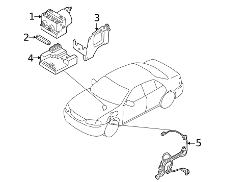 Anti-Lock Brakes for 1999 Mazda Protege #2