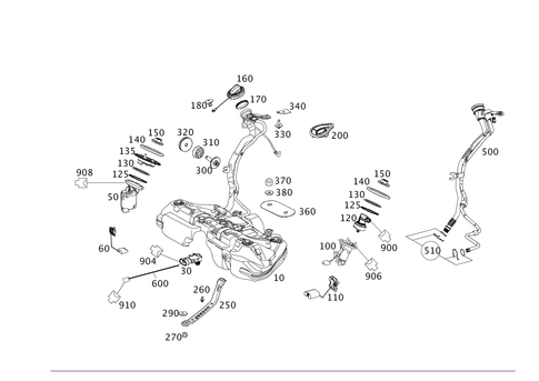 Fuel Tank with Detachable Parts for 2011 Mercedes-Benz C300 #0