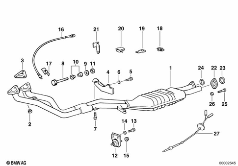 Exhaust System for 1988 BMW 528e #0