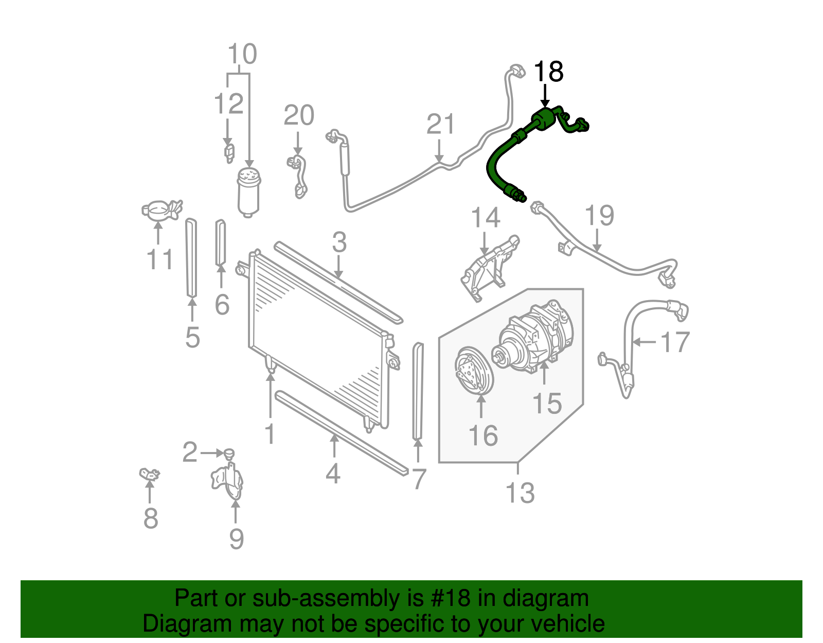 Low Pressure Hose - Nissan (92480-0W006)