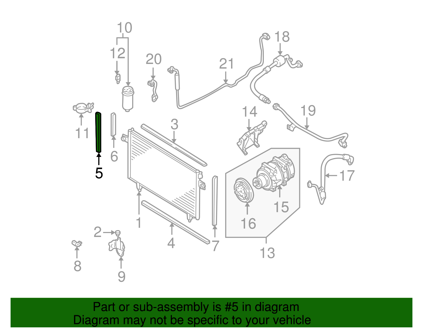 Condenser Seal - Nissan (92184-0W010)