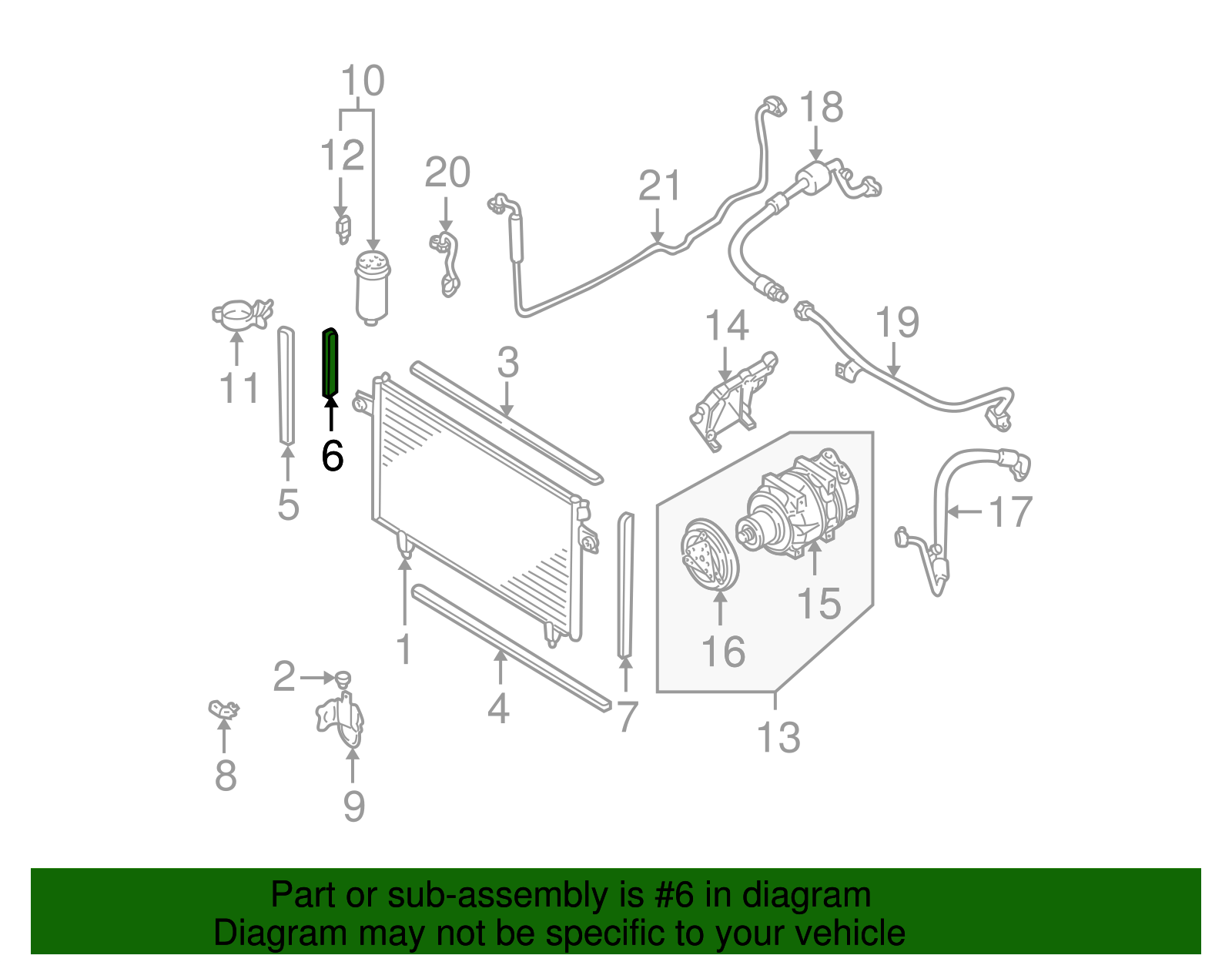 Condenser Seal - Nissan (92184-0W002)