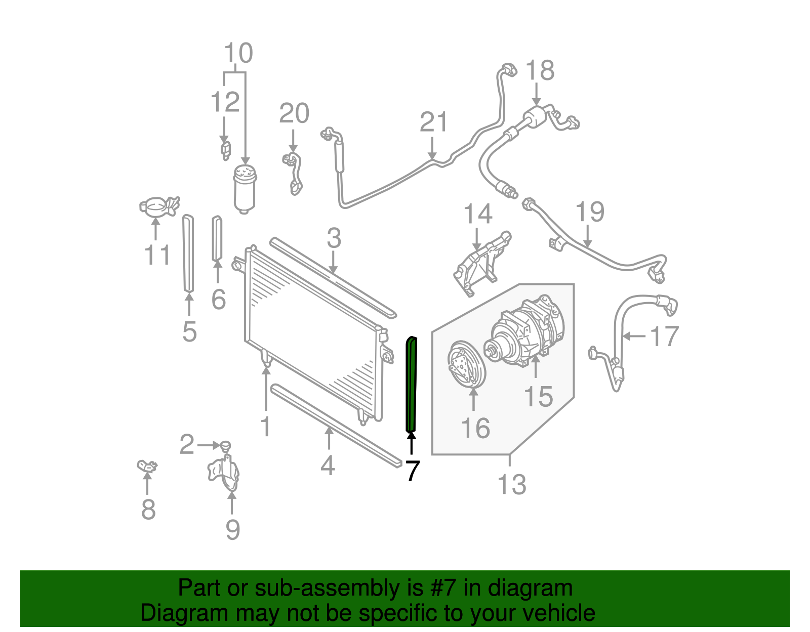 Condenser Seal - Nissan (92184-0W000)