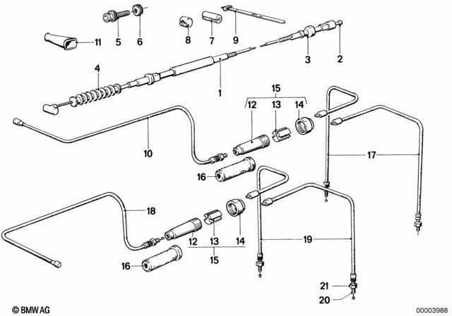 32732302232 - : Accelerator Bowden Cable for BMW-Motorrad Image