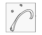 7400A540 - : Wheel Opening Molding for Mitsubishi: Outlander, Outlander PHEV Image