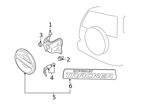 Carrier & Components for 2001 Chevrolet Tracker #0