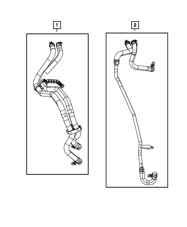 55037830AF - Air Conditioners and Heaters: Heater Supply And Return Hose for Mopar Image