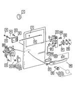 ZF54DX9AA - Doors and Related Parts: Door Handle Screw Cover Cap for Mopar Image