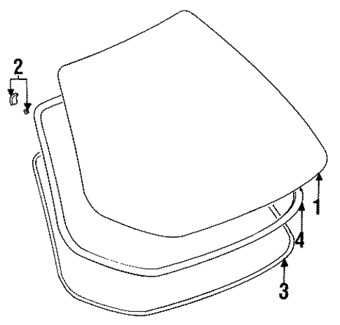 Glass - Lift Gate for 1990 Subaru Loyale #0