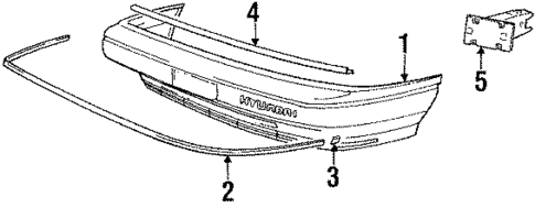 Bumper & Components - Front for 1989 Hyundai Sonata #0