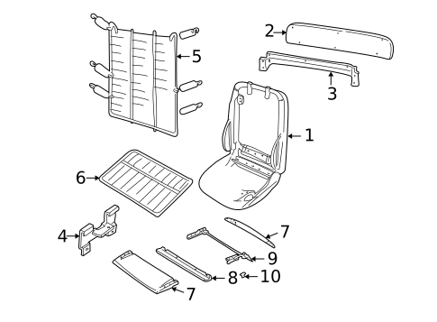 Front Seat Components for 2001 Jaguar XJR #2
