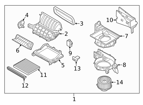 Blower Motor & Fan for 2017 Hyundai Santa Fe Sport #0
