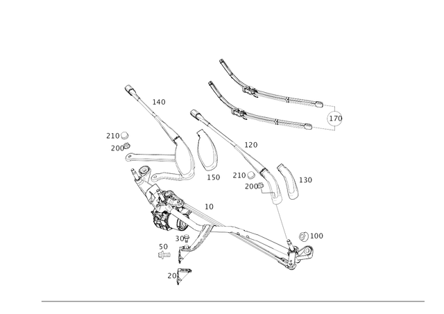 2908201900 - Electrical System: Wiper System for Mercedes-Benz Image image