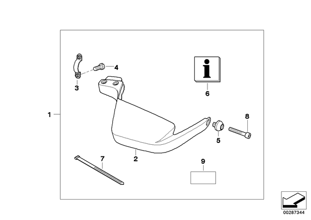 71607659140 - Protection: Pipe Clamp                for BMW-Motorrad Image