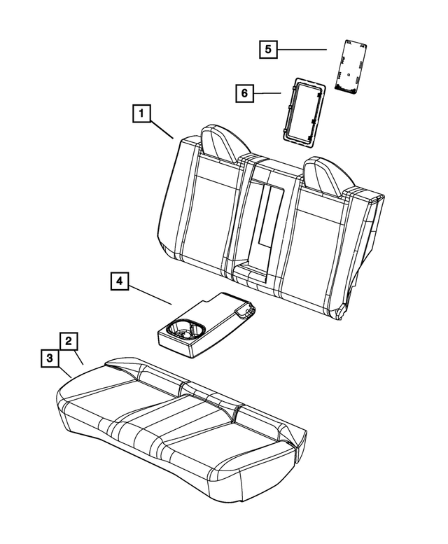 1WW55DX9AB - Interior Trim: Rear Seat Back Panel for Mopar Image