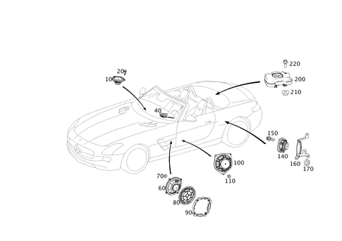 Loudspeaker for 2011 Mercedes-Benz SLS AMG #0