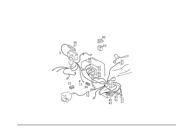 1245455647 - : Holder for Mercedes-Benz: 280E, 400E Image