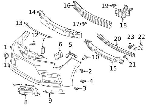 Bumper & Components - Front for 2025 Toyota Corolla #0