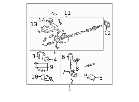Master Cylinder - Components On Dash Panel for 2004 Toyota Tacoma #1