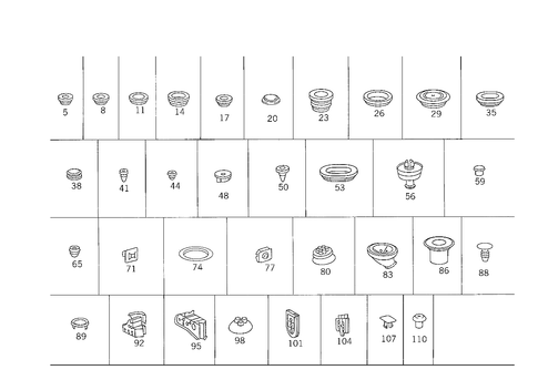 Expansion Plugs, Grommets, Plugs, and Sundries for 1993 Mercedes-Benz 300CE #0