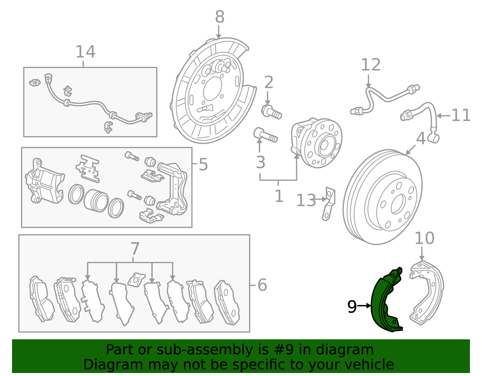 2007-2013 Acura Park Brake Shoes 43153-STX-A01 | OEM Parts Online