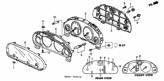 Meter Components (Visteon) for 2002 Honda CR-V #0