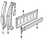 E7TZ1540476A - Body: Reinforcement for Ford: F-150, F-250, F-350, F-Super Duty Image