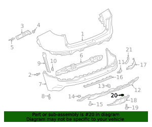 2018-2026 GM Bumper Cover Retainer 11612237 GM | GMPartsDirect.com