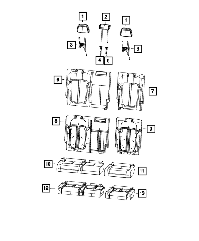 7HZ77TX7AC - : Rear Seat Back Cover for Mopar Image