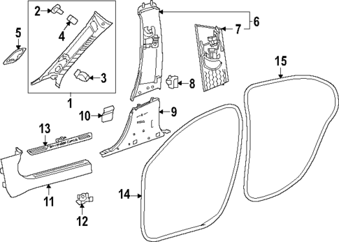 Interior Trim - Pillars for 2025 Mercedes-Benz EQB 350 #0