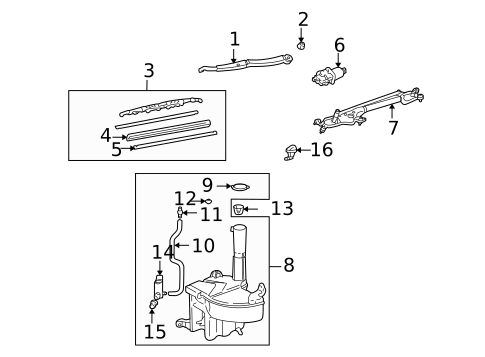 Wiper & Washer Components for 2001 Lexus IS300 #0