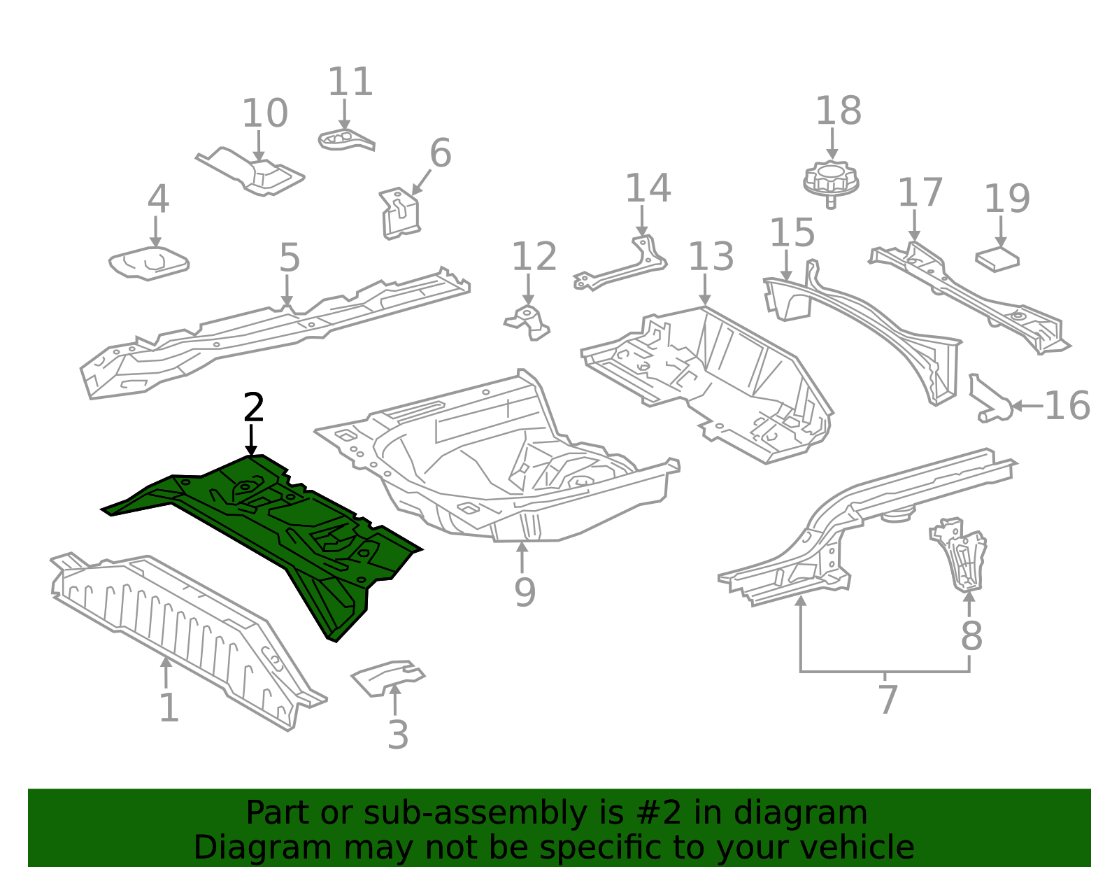 2014-2018 Toyota Yaris Floor Pan 58211-0D080 | Toyota Parts Center