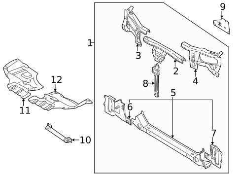 Radiator Support for 2000 Nissan Altima #0