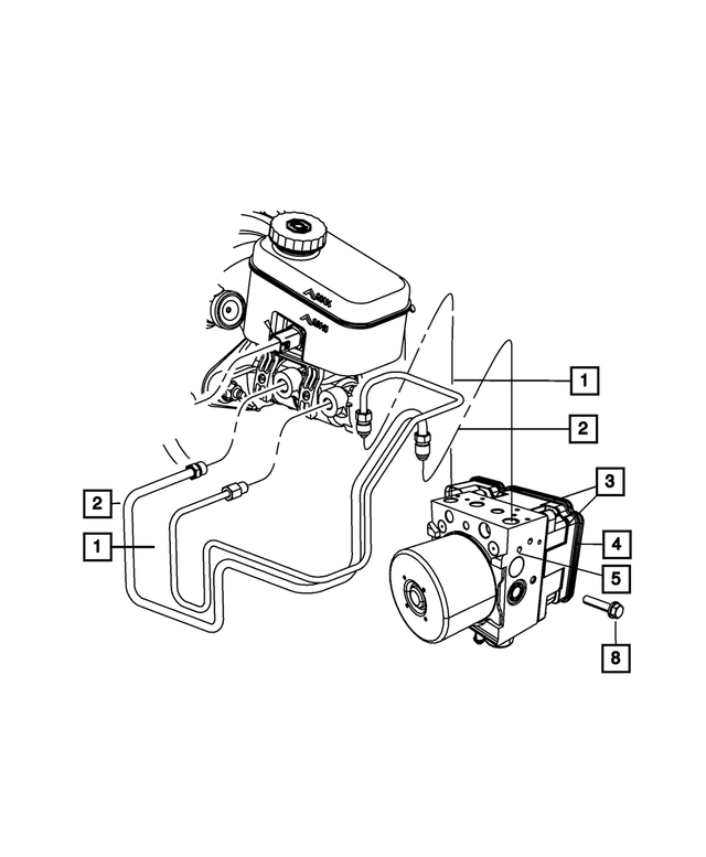 52129151AD - : Master Cylinder To Hcu Tube Assembly, Brake for Mopar Image