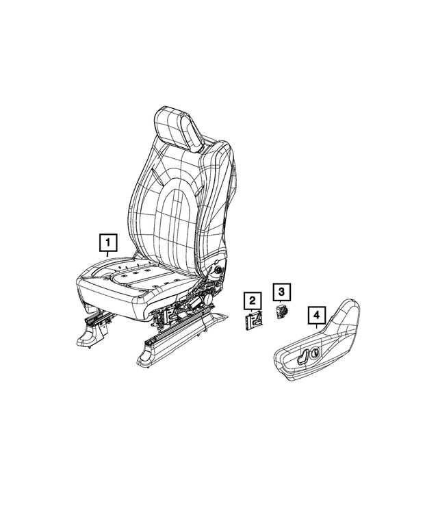 68442904AA - Electrical: Power Seat Switch, Passenger for Mopar Image image