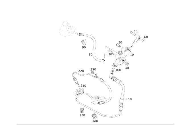 2052900112 - Pedal Assembly: Clutch Master Cylinder for Mercedes-Benz: C350e, C400, C43 AMG, C450 AMG, C63 AMG, C63 AMG S, E300, E350, E400, E43 AMG, E450, E53 AMG, E63 AMG S Image image