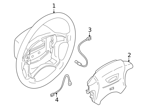 Steering Wheel & Trim for 1999 Volvo V70 #0